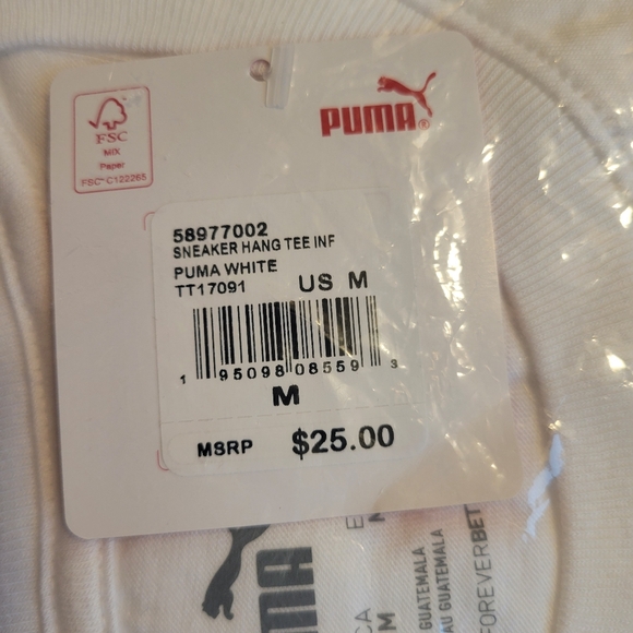 NWT Puma Graphic Sneaker Hang T-Shirt White L - Picture 5 of 6